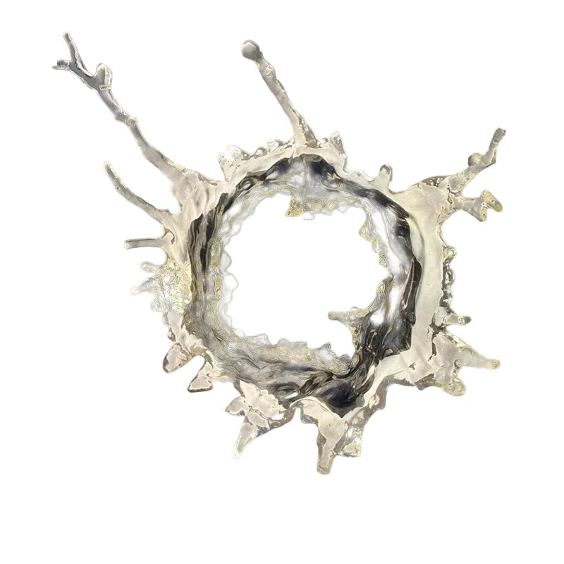 Ronde Wandlamp met Spiegel Waterrimpel Effect Goud Zilver Design Badkamer Slaapkamer Woonkamer Interieur | Sulvida