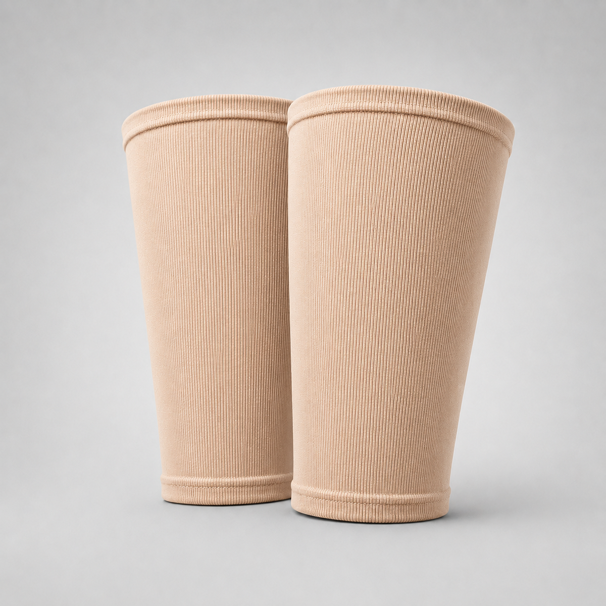 Ultra Dunne Compressiesleeve voor Dijen Beige M Unisex Ademend Discreet Sportsteun Dijbeenbescherming | Sulvida