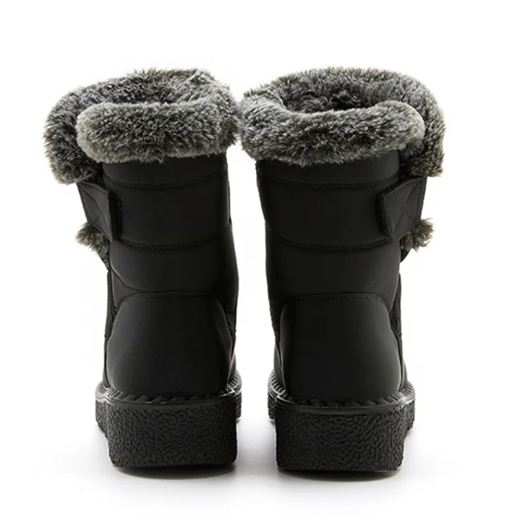 Geïsoleerde Winterlaarzen Dames Waterdicht Warm Gevoerd met Klittenbandsluiting Sneeuwlaarzen Antislip | Sulvida