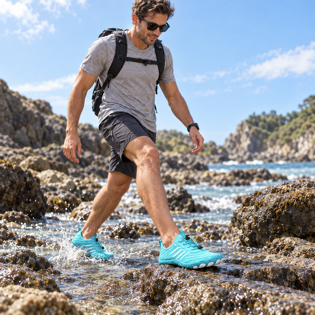 Amfibische Waterschoenen Sneldrogend Blootsvoets Zwart Blauw Grijs Wit Unisex Watersport Multifunctioneel | Sulvida