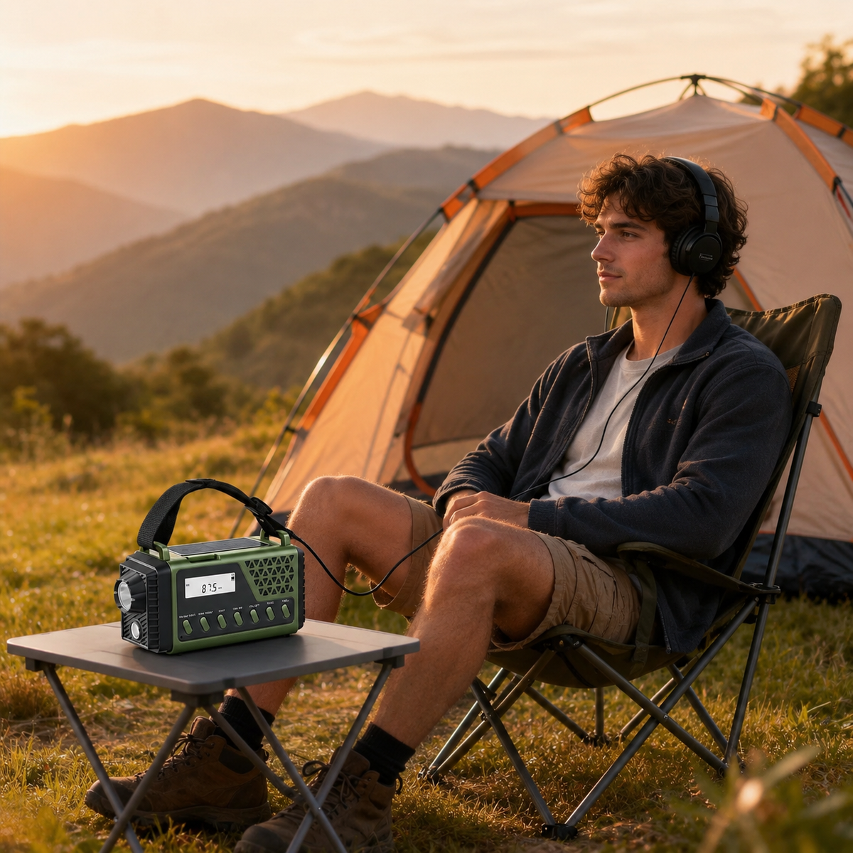 Handcrank Noodradio met Zonne-energie AM FM en Bluetooth Speaker voor Stroomuitval Camping Outdoor Wandelen | Sulvida