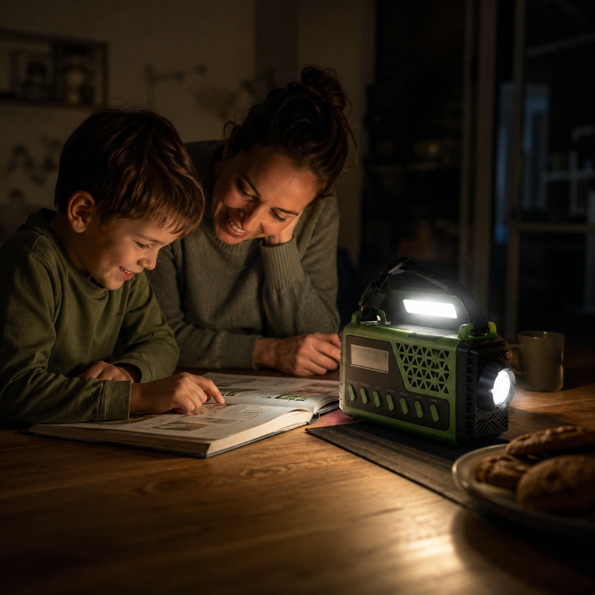Handcrank Noodradio met Zonne-energie AM FM en Bluetooth Speaker voor Stroomuitval Camping Outdoor Wandelen | Sulvida