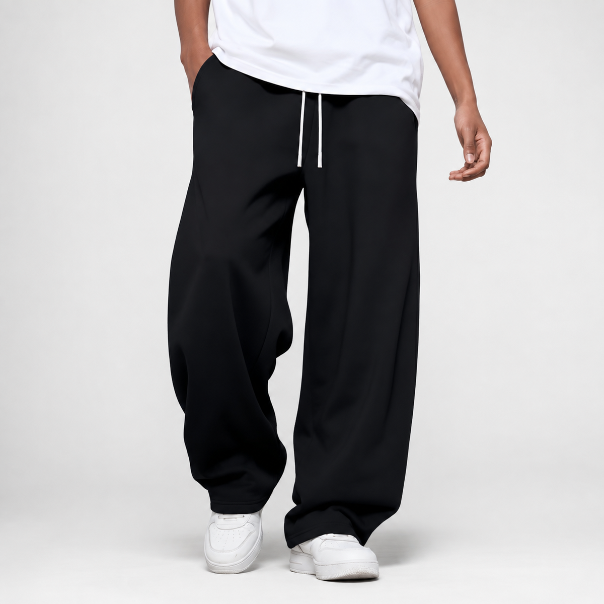 Losse Joggingbroek Full-Length Herensportbroek Rechte Pasvorm Elastische Taille Ademend Comfortabel Casual | Sulvida