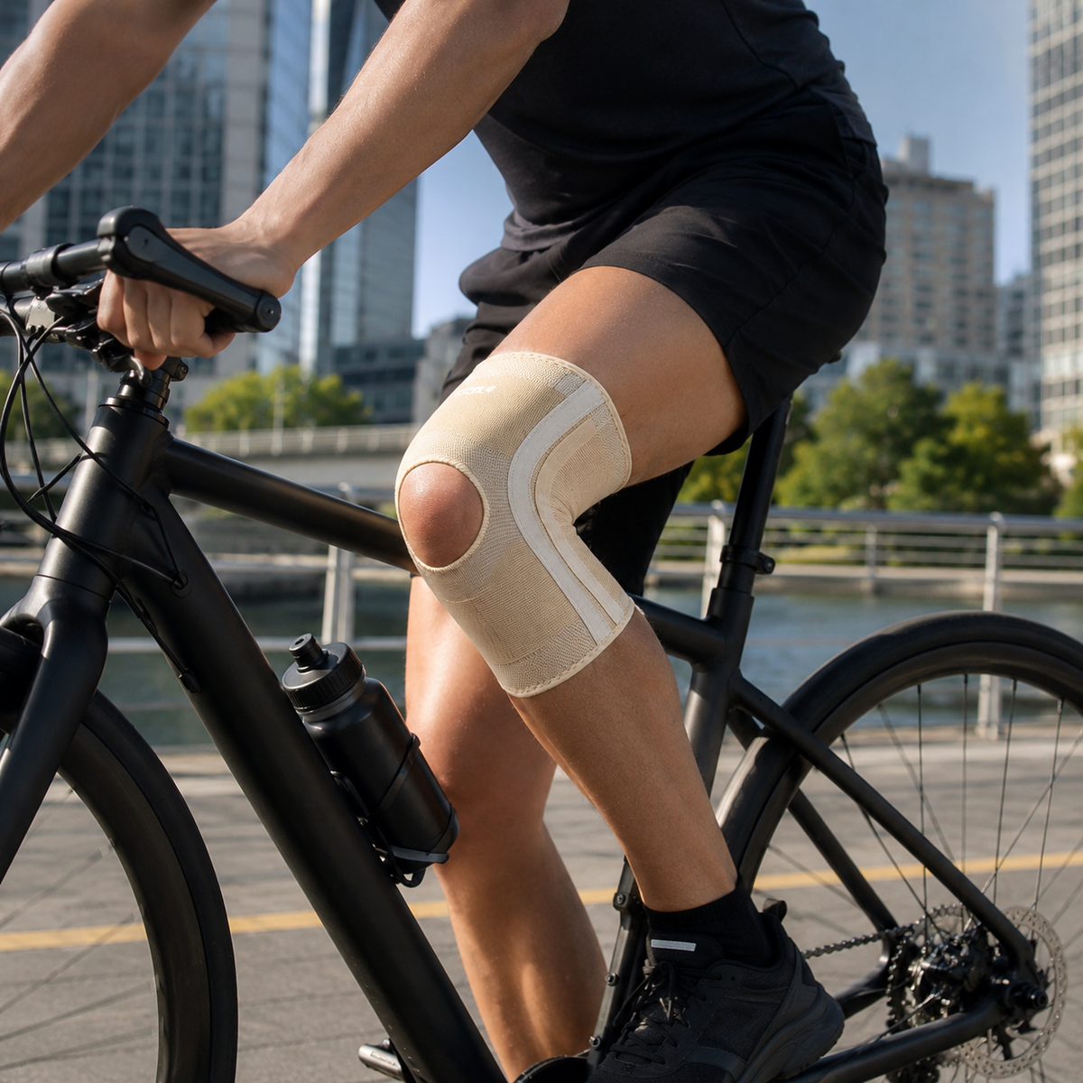 Knie Ondersteuning Brace Elastische Knit met Open Patella Design voor Maximale Stabiliteit Comfort en Bewegingsvrijheid | Sulvida