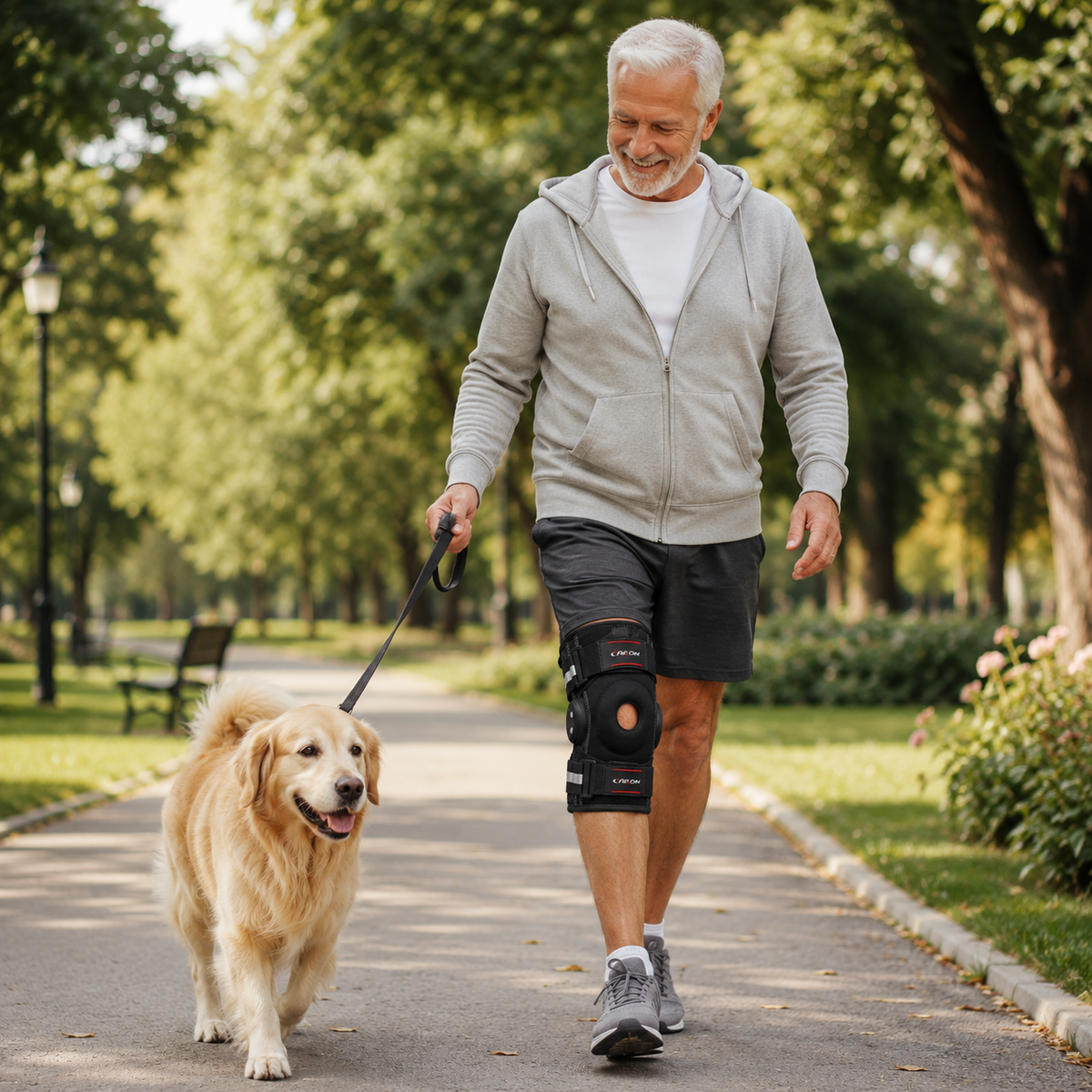 Verstelbare Kniebrace met Scharnieren voor Optimale Stabilisatie Compressie Pijnverlichting bij Sport en Herstel | Sulvida