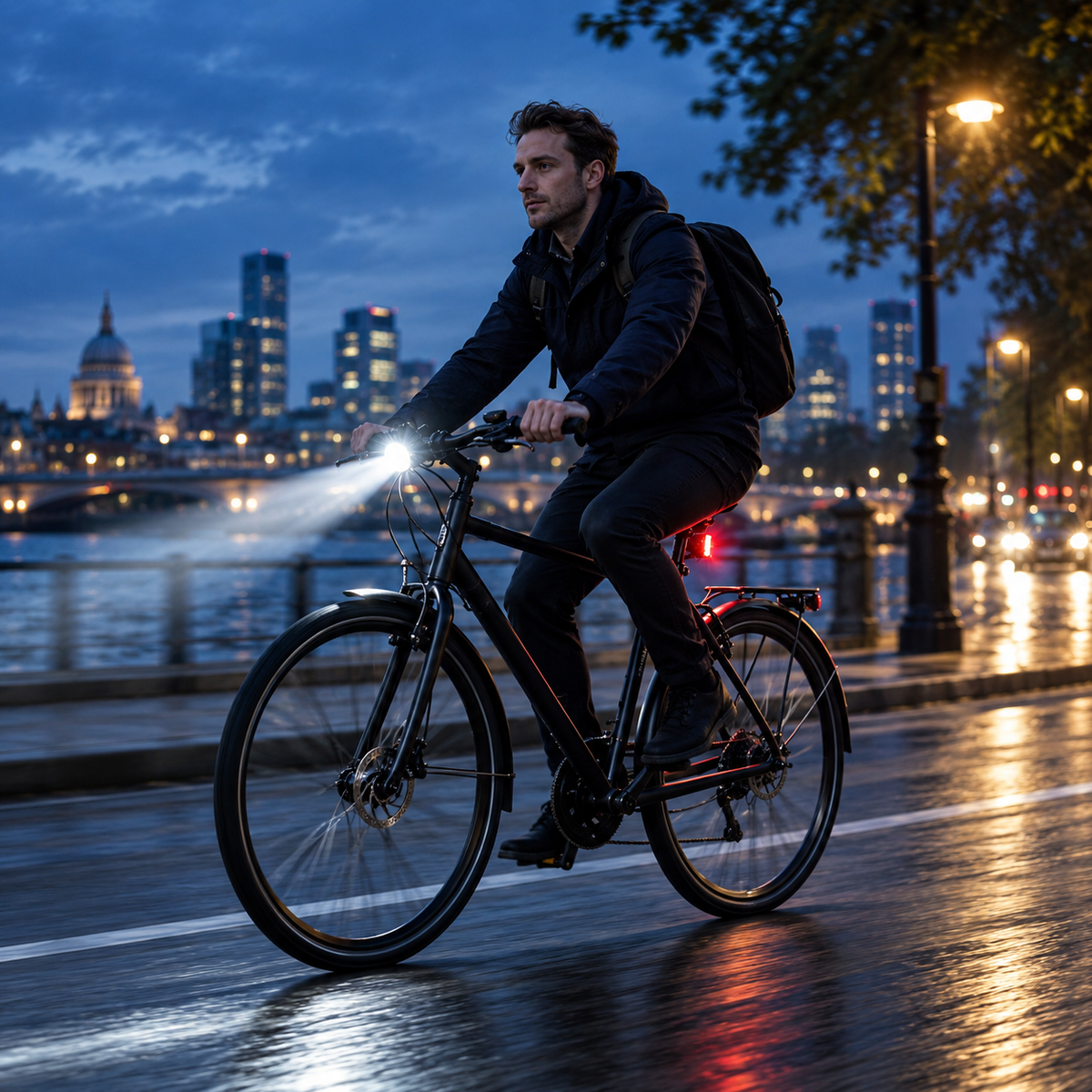 Oplaadbare LED-Fietslamp met Lichtsensor en Verstelbare Bundel voor Veilig Fietsen Overdag en 's Nachts | Sulvida