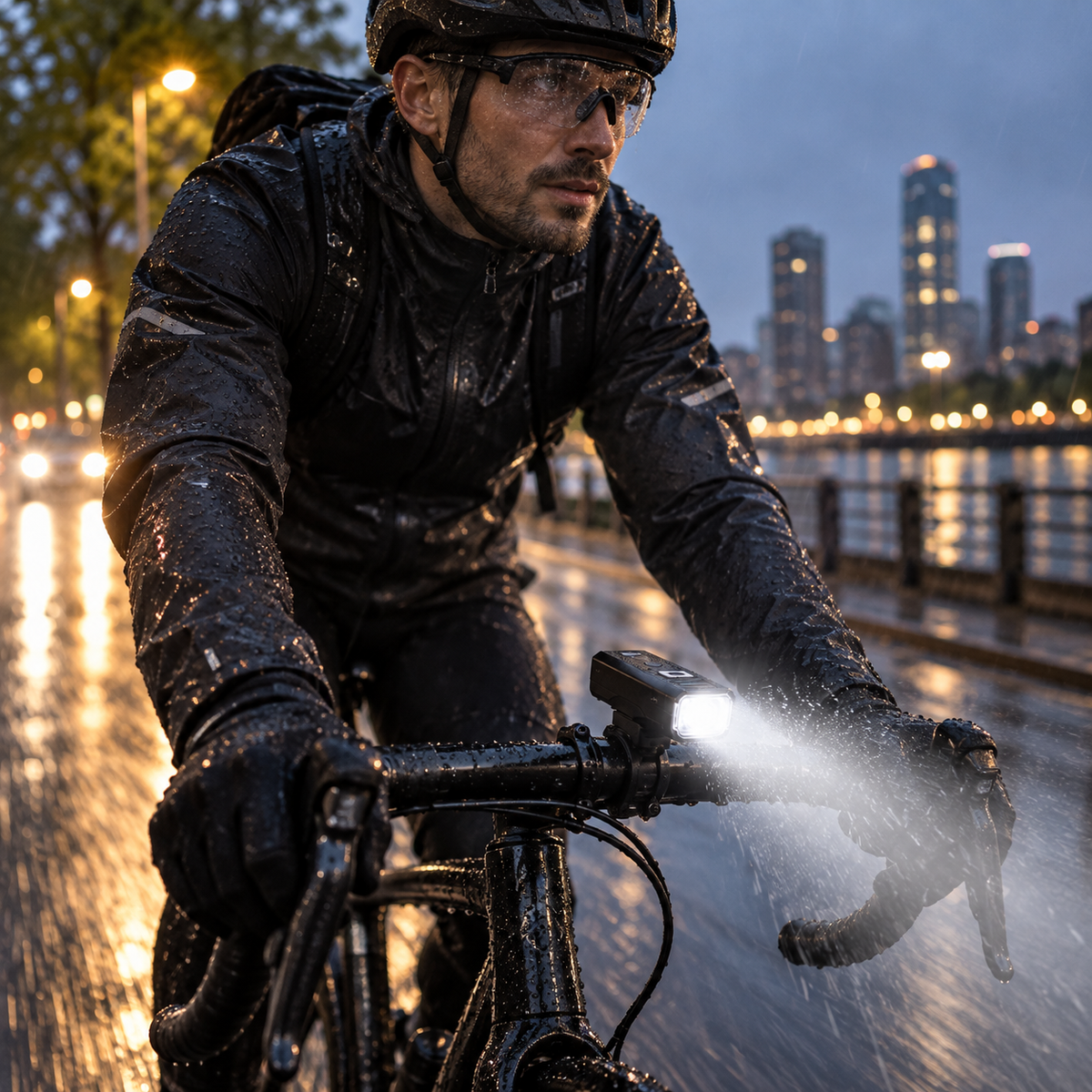 Oplaadbare LED-Fietslamp met Lichtsensor en Verstelbare Bundel voor Veilig Fietsen Overdag en 's Nachts | Sulvida