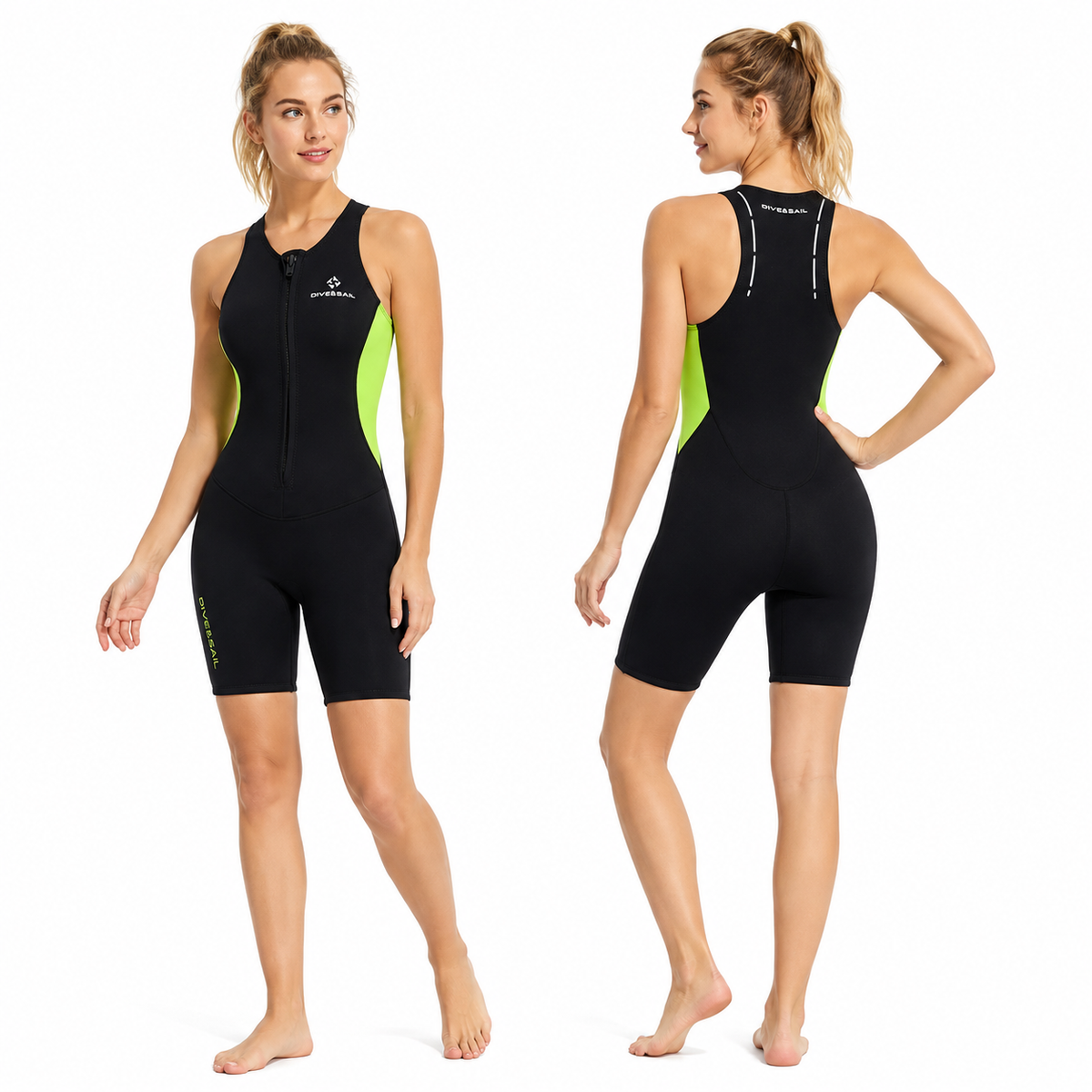 Mouwloos Shorty Wetsuit 2mm Neopreen Zwemmen Surfen Snorkelen Watersport Temperatuurregeling Flexibel | Sulvida