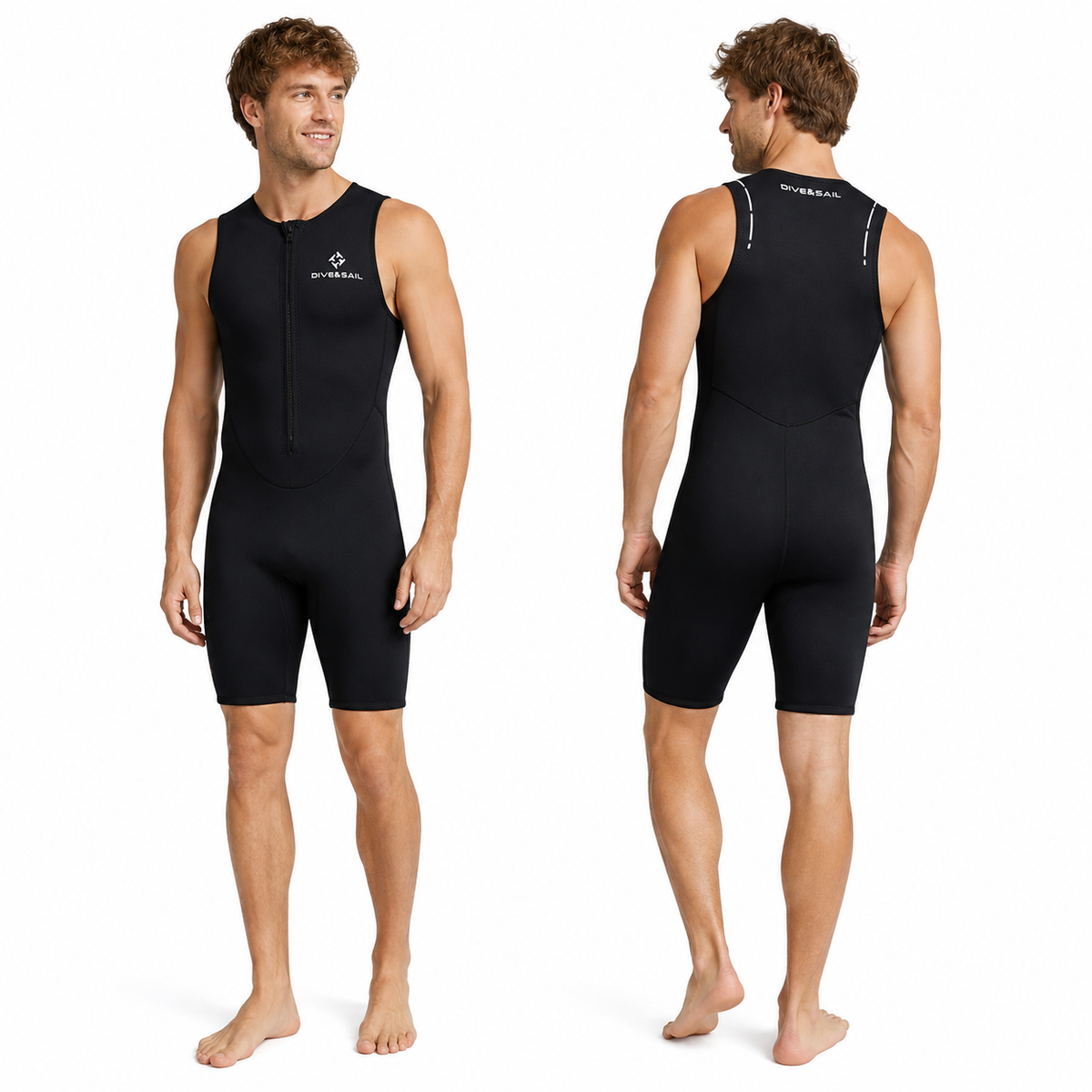 Mouwloos Shorty Wetsuit 2mm Neopreen Zwemmen Surfen Snorkelen Watersport Temperatuurregeling Flexibel | Sulvida