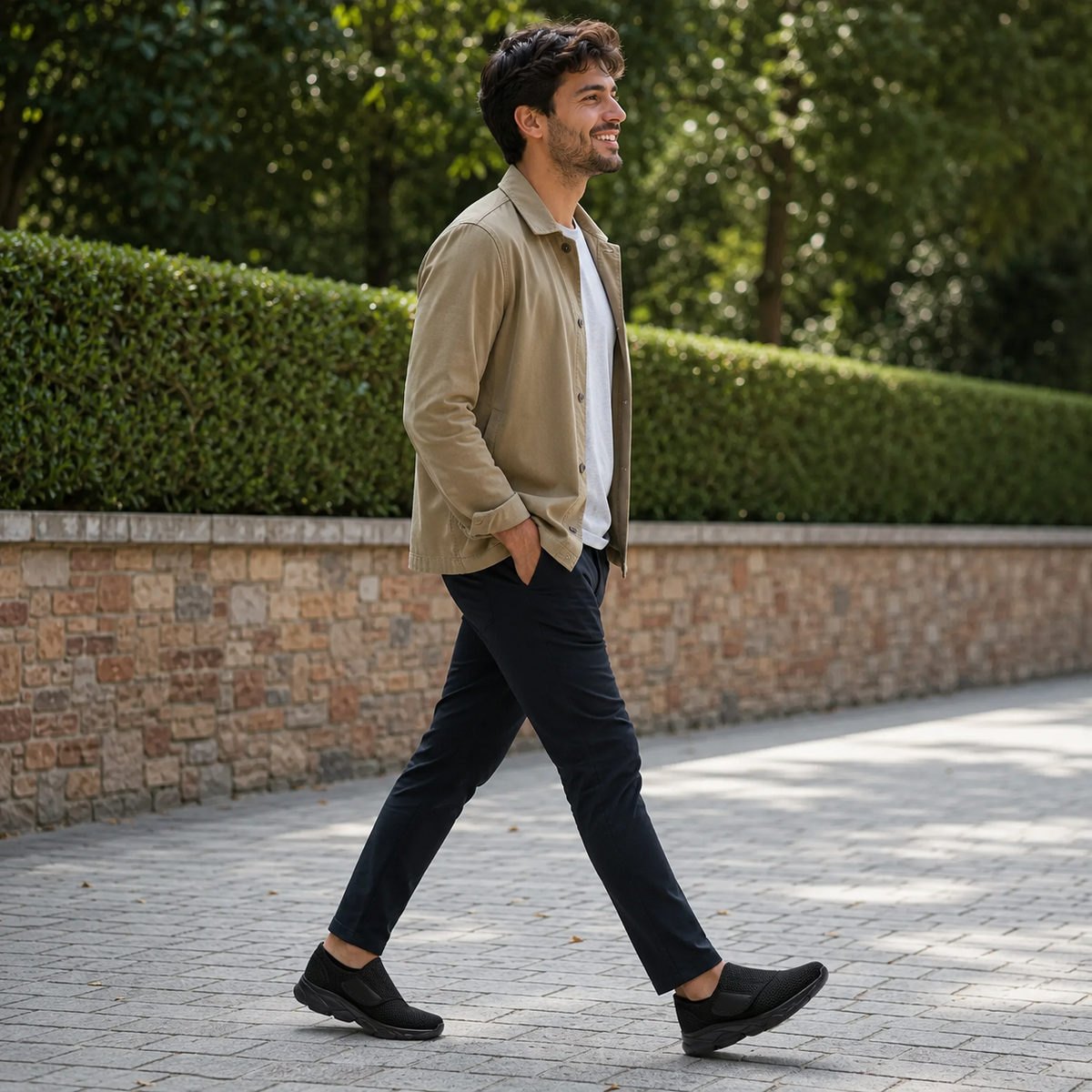 Orthopedische Wandelschoen Brede Pasvorm Verstelbaar Ademend Mesh Comfortabel Lopen Zwart Blauw Beige | Sulvida
