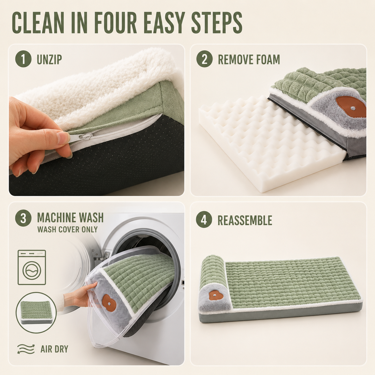 Orthopedisch Huisdierbed Memory Foam Honden Katten Wasbare Afneembare Hoes Comfortabel Slaapplaats Gewrichtsverzorging | Sulvida