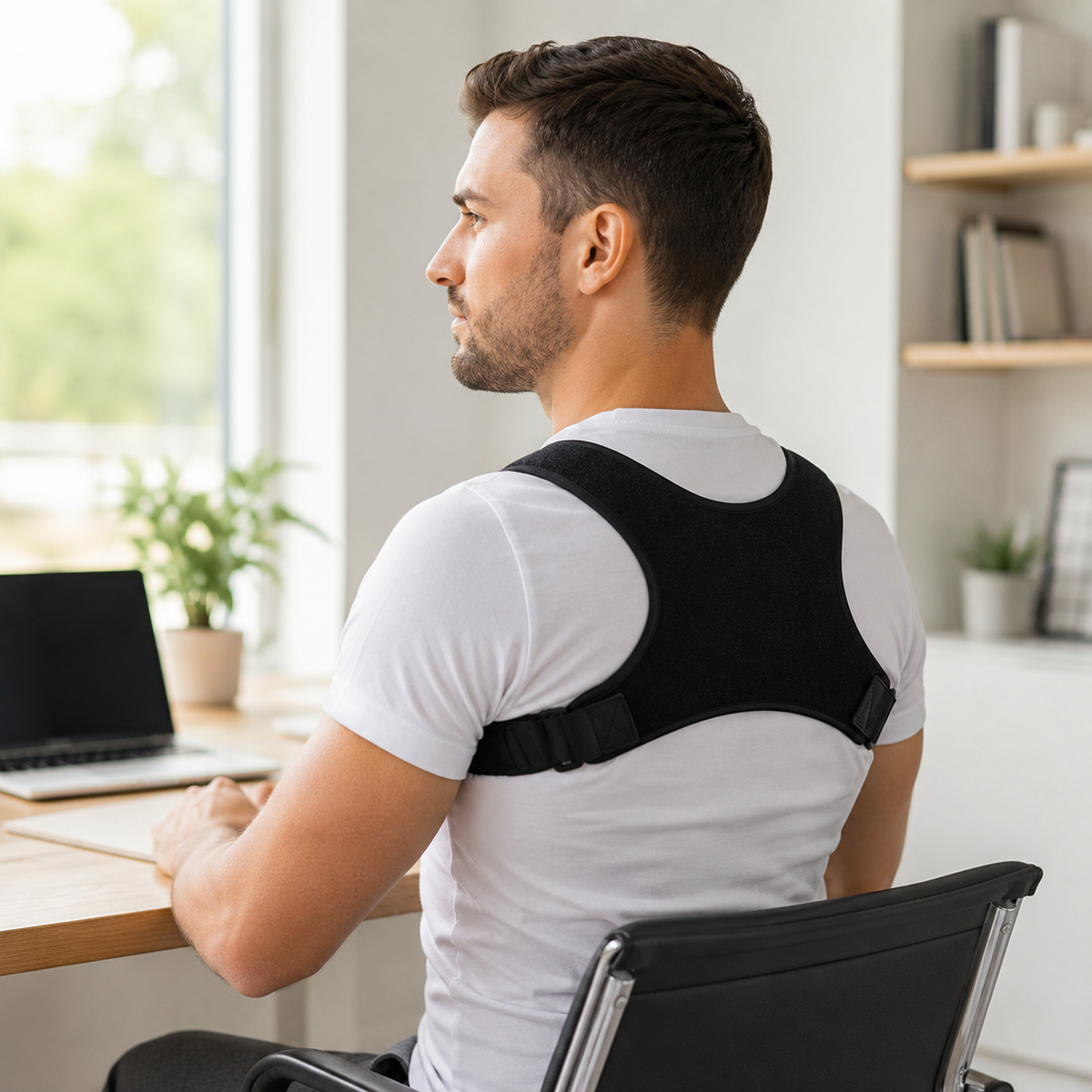 Verstelbare Schouderbrace Houdingscorrector Unisex Rugsteun Postuurverbetering Rug Schouder Houding Corrector | Sulvida