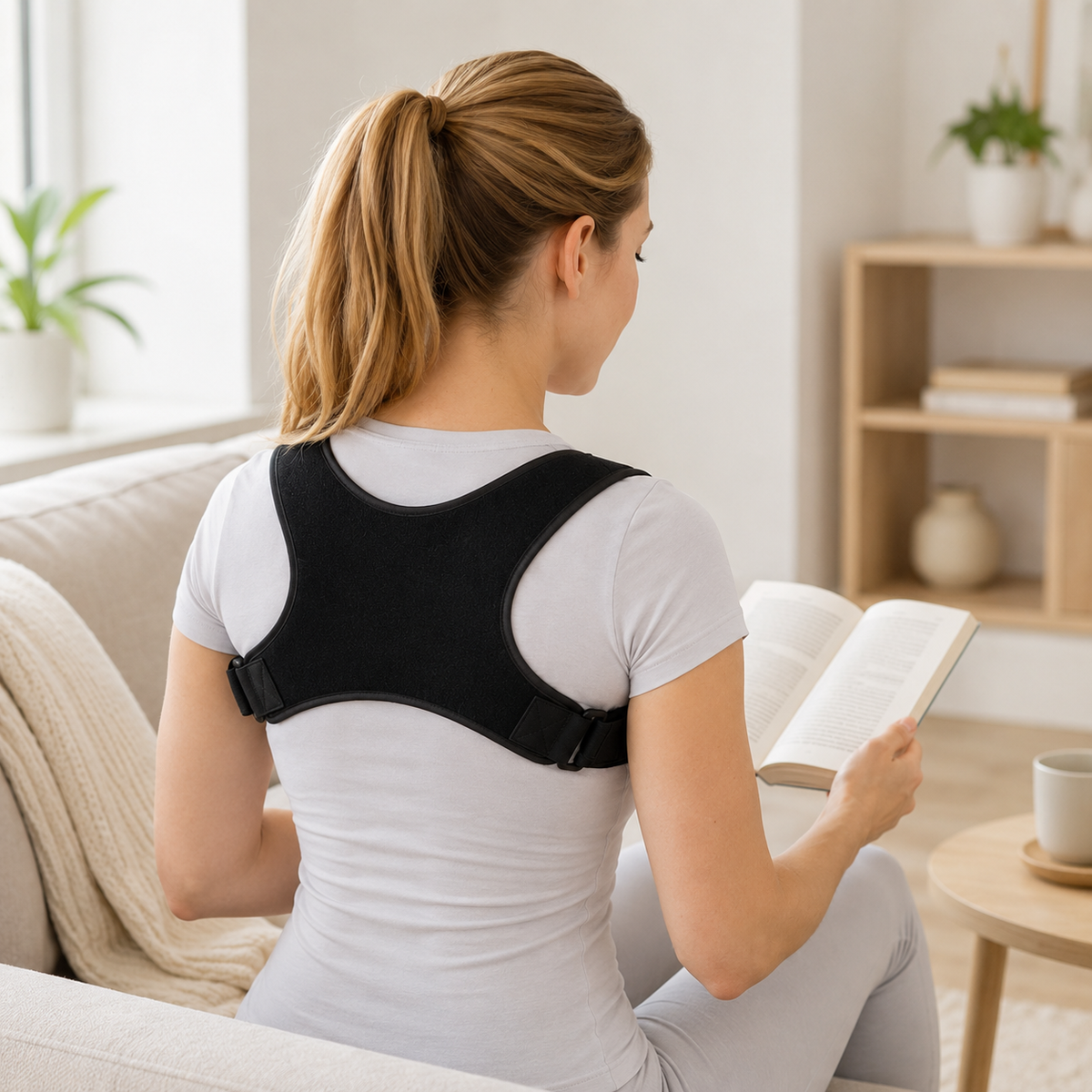 Verstelbare Schouderbrace Houdingscorrector Unisex Rugsteun Postuurverbetering Rug Schouder Houding Corrector | Sulvida
