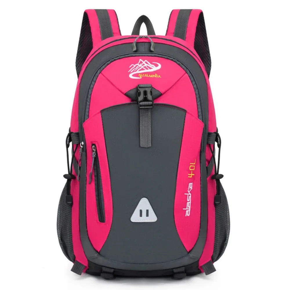 Multi-Compartment Rugzak 40L Wandelrugzak met Mesh Rugpaneel Verstelbare Borstbanden Ritsvakken Outdoor | Sulvida