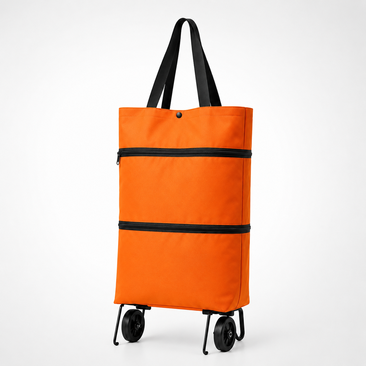 Opvouwbare Boodschappenwagen met Wielen Inklapbare Trolley voor Shopping en Boodschappen Doen Draagtas | Sulvida
