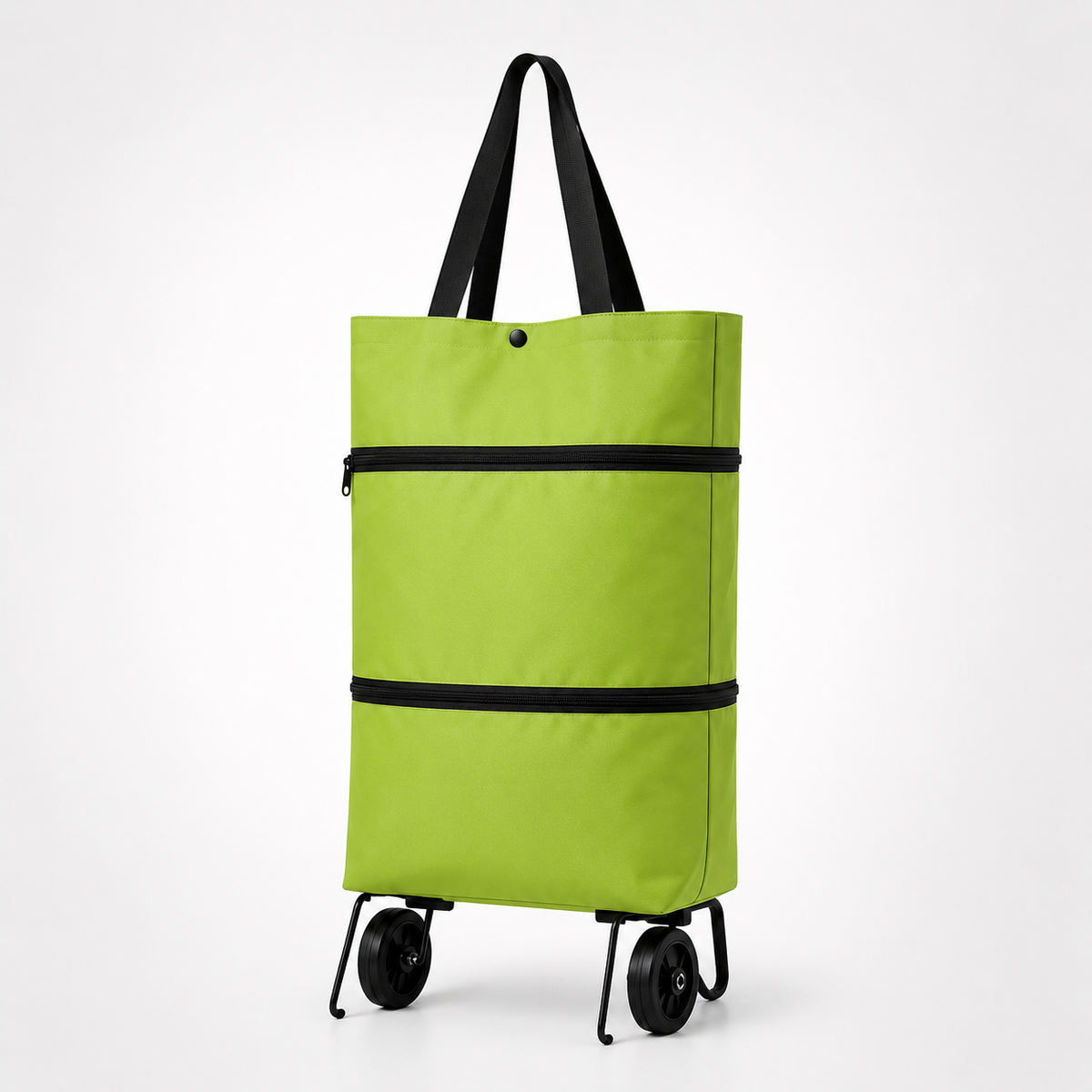 Opvouwbare Boodschappenwagen met Wielen Inklapbare Trolley voor Shopping en Boodschappen Doen Draagtas | Sulvida