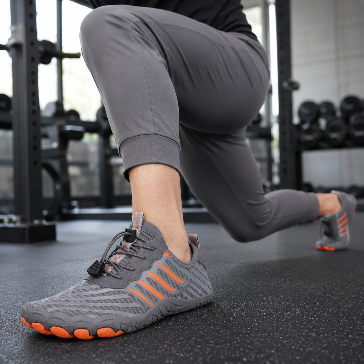 Barefoot Trainingsschoenen Platte Zool Sportschoen Dames Heren Fitness Hardlopen Grijs Oranje Blauw Zwart Wit | Sulvida