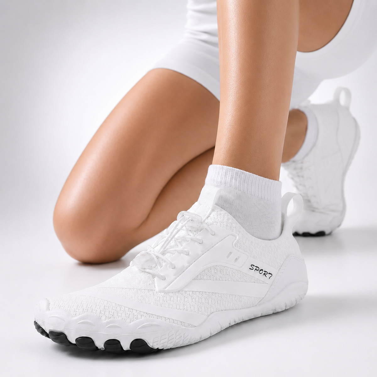 Barefoot Trainingsschoenen Platte Zool Sportschoen Dames Heren Fitness Hardlopen Grijs Oranje Blauw Zwart Wit | Sulvida
