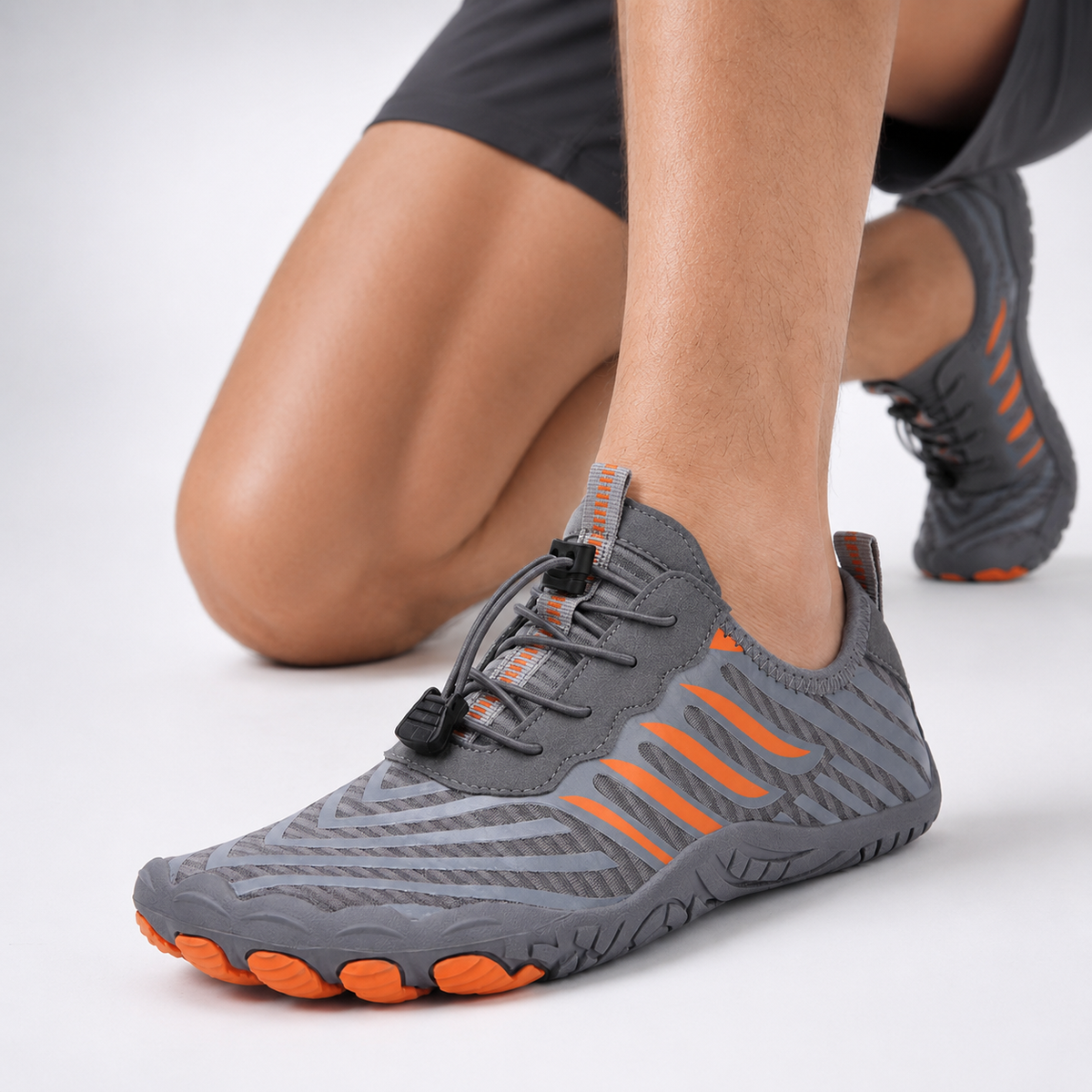 Barefoot Trainingsschoenen Platte Zool Sportschoen Dames Heren Fitness Hardlopen Grijs Oranje Blauw Zwart Wit | Sulvida