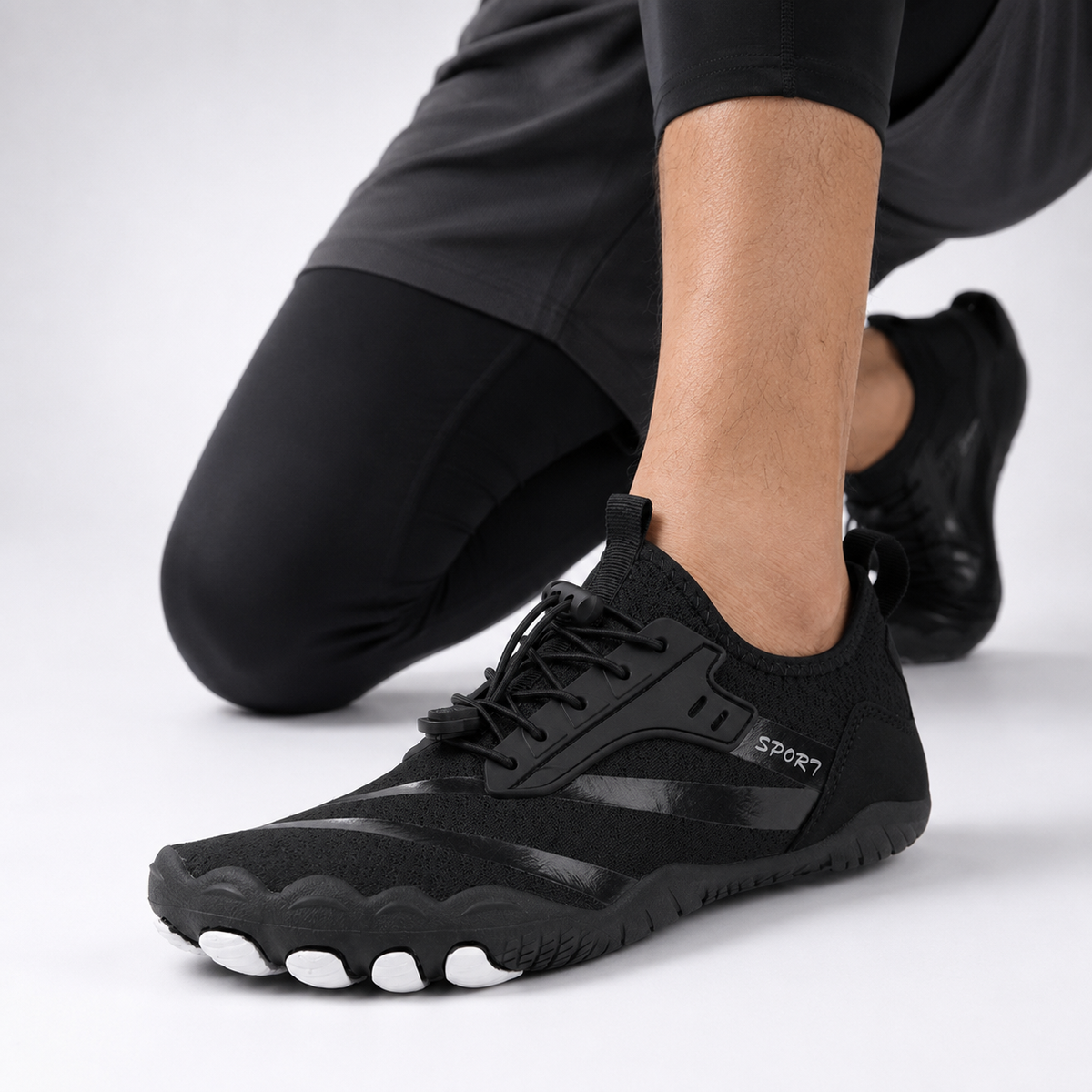 Barefoot Trainingsschoenen Platte Zool Sportschoen Dames Heren Fitness Hardlopen Grijs Oranje Blauw Zwart Wit | Sulvida