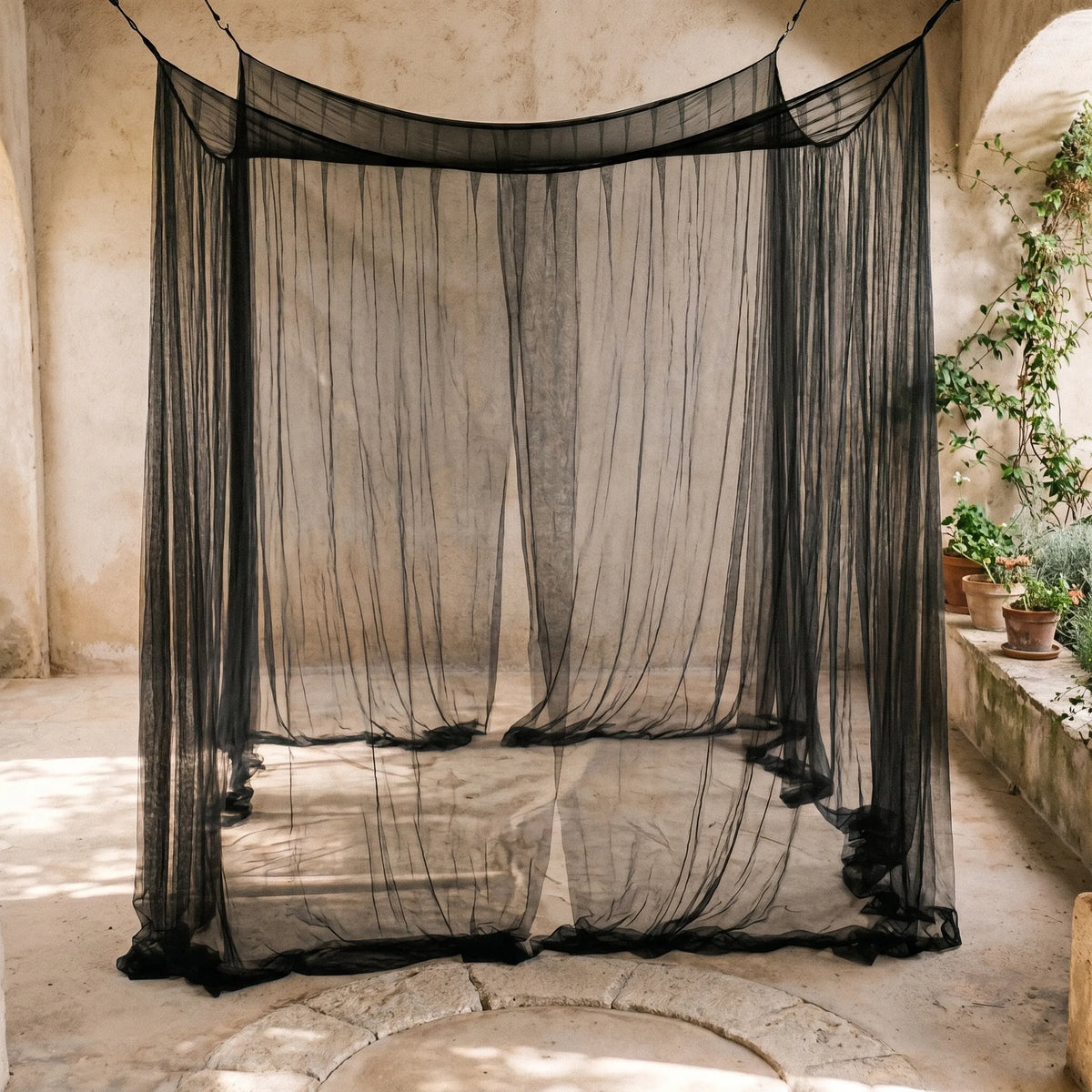 Hangend Muggennet Extra-Large 220x200x200cm Rechthoekig Klamboe Insectenbescherming Outdoor Indoor Slaapkamer Wit | Sulvida
