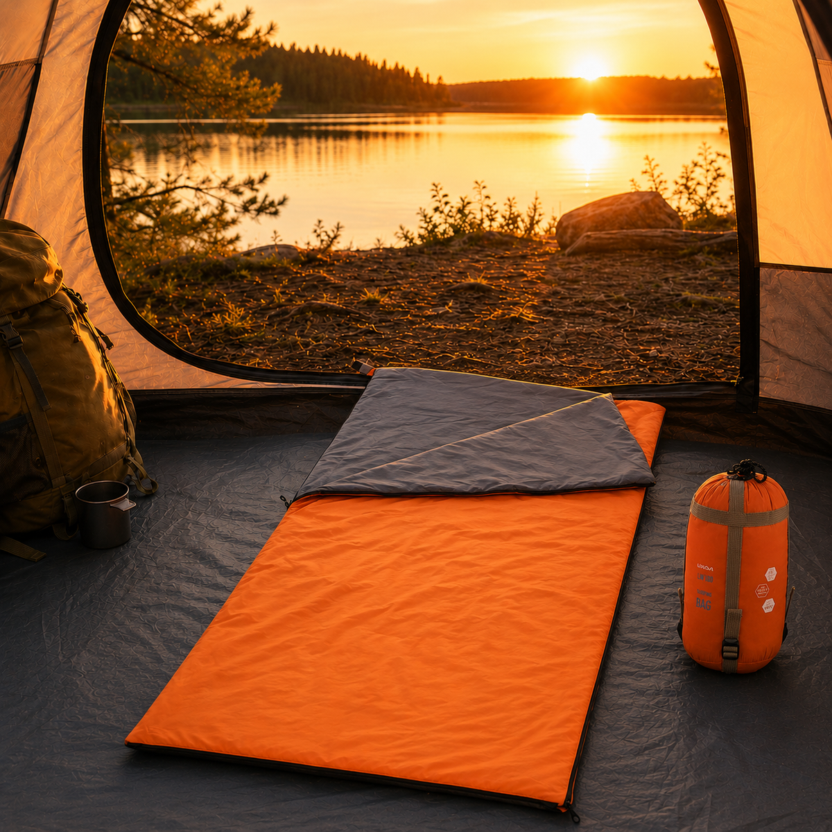 Envelope Slaapzak Lichtgewicht 3-Seizoenen Campingzak Compacte Outdoor Reisslaapzak Volwassenen & Kinderen | Sulvida