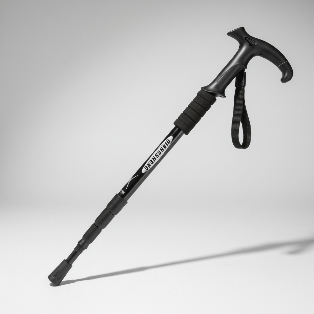 Inklapbare Telescopische Wandelstok Lichtgewicht Aluminium Trekkingstok met T-Handvat Verstelbaar 50-110 cm | Sulvida