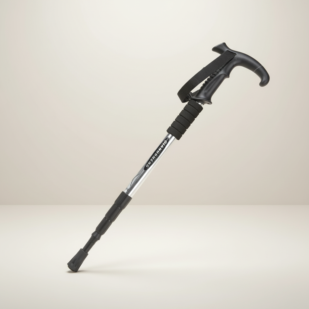 Inklapbare Telescopische Wandelstok Lichtgewicht Aluminium Trekkingstok met T-Handvat Verstelbaar 50-110 cm | Sulvida