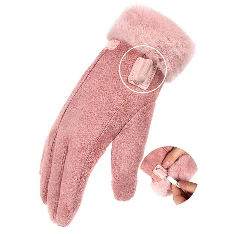 Verwarmde Handschoenen Dames Oplaadbaar met Powerbank 3 Warmtestanden Touchscreen Winter Skihandschoenen | Sulvida