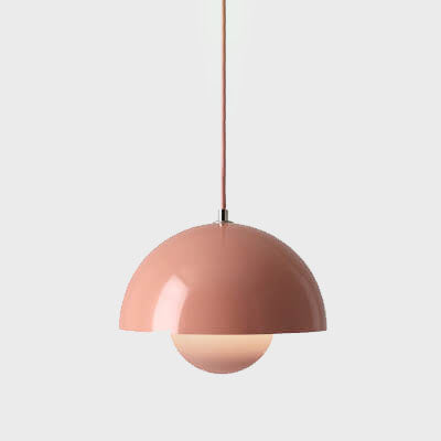 Moderne koepelhanglamp metaal half rond mat afwerking sfeerlicht eettafel woonkamer hal verlichting Scandinavisch | Sulvida