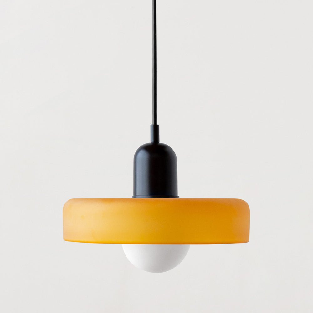 Glazen Hanglamp Rond Design Gekleurd Glas Ø25-35cm Groen Geel Wit Eettafel Woonkamer Eetkamer Decoratief | Sulvida