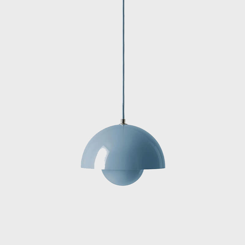 Moderne koepelhanglamp metaal half rond mat afwerking sfeerlicht eettafel woonkamer hal verlichting Scandinavisch | Sulvida