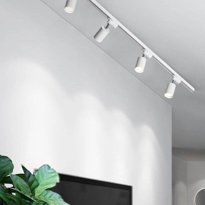 Railspotverlichting tubular flush-mount 3-5 spots verstelbaar wit zwart goud modern plafond woonkamer keuken | Sulvida