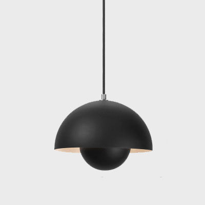 Moderne koepelhanglamp metaal half rond mat afwerking sfeerlicht eettafel woonkamer hal verlichting Scandinavisch | Sulvida