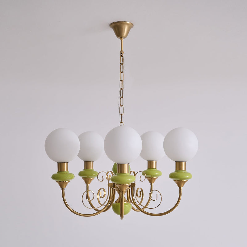 Glazen Kroonluchter met IJzeren Frame Meerlichts Hanglamp Modern Retro Design Sfeerverlichting Eetkamer Woonkamer | Sulvida
