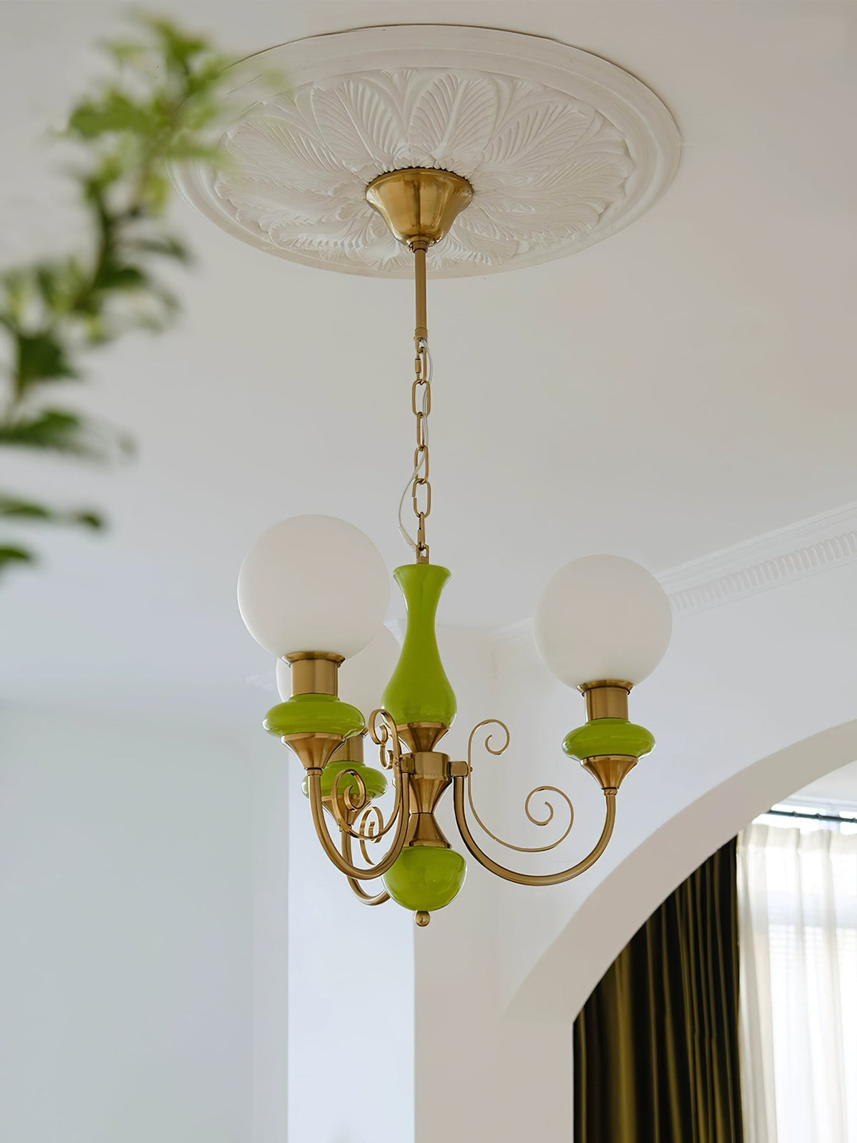 Glazen Kroonluchter met IJzeren Frame Meerlichts Hanglamp Modern Retro Design Sfeerverlichting Eetkamer Woonkamer | Sulvida