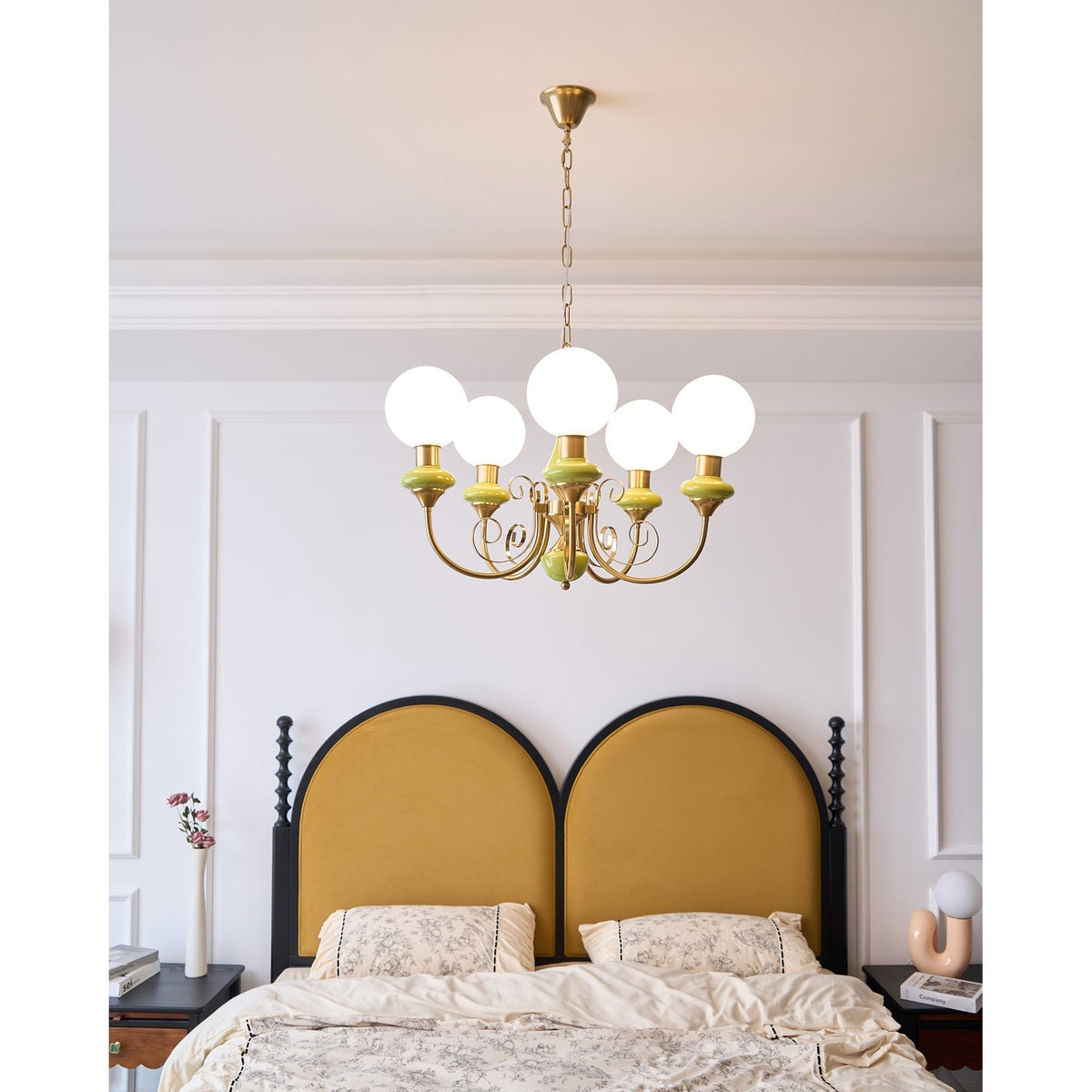 Glazen Kroonluchter met IJzeren Frame Meerlichts Hanglamp Modern Retro Design Sfeerverlichting Eetkamer Woonkamer | Sulvida