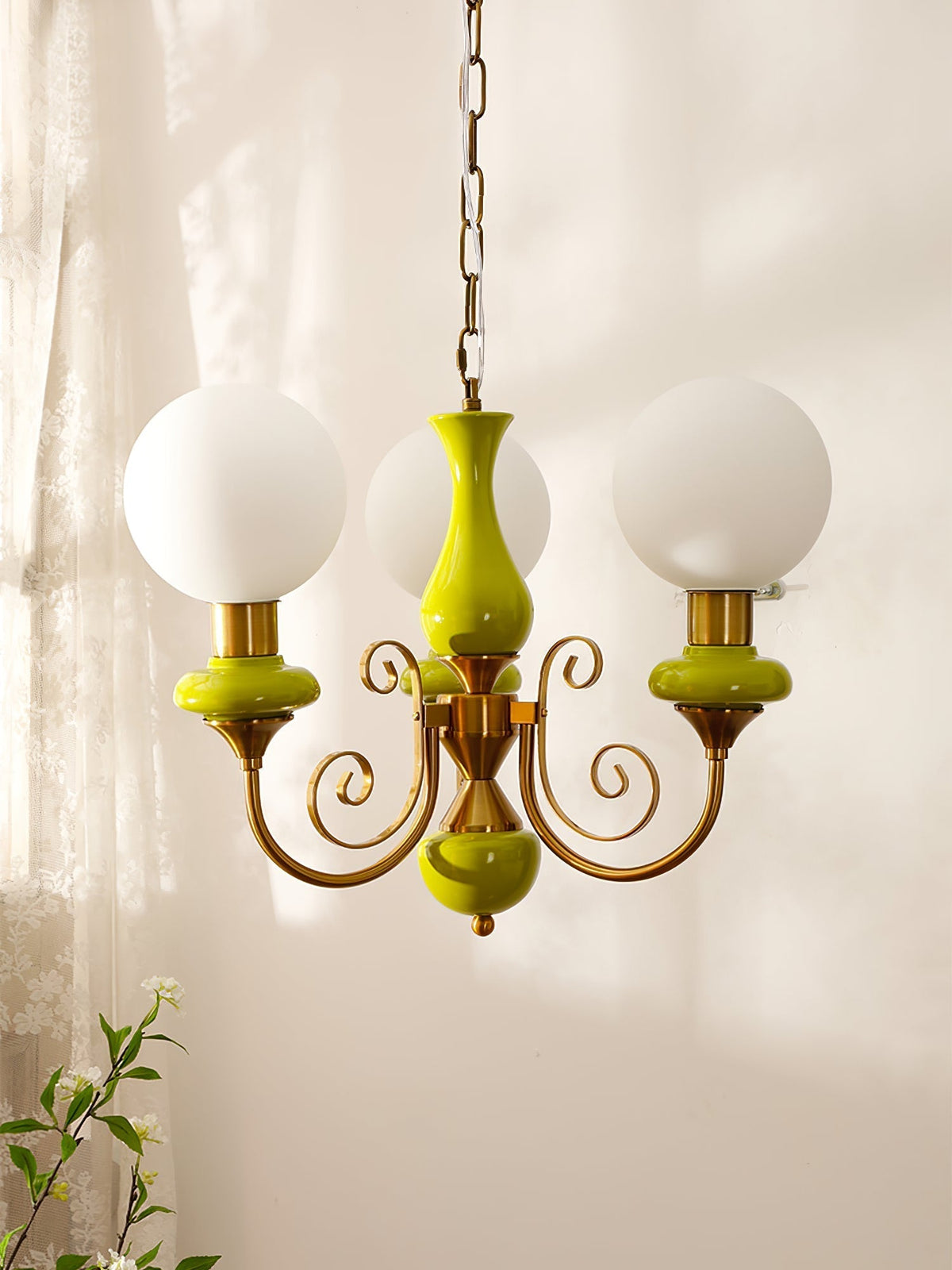 Glazen Kroonluchter met IJzeren Frame Meerlichts Hanglamp Modern Retro Design Sfeerverlichting Eetkamer Woonkamer | Sulvida