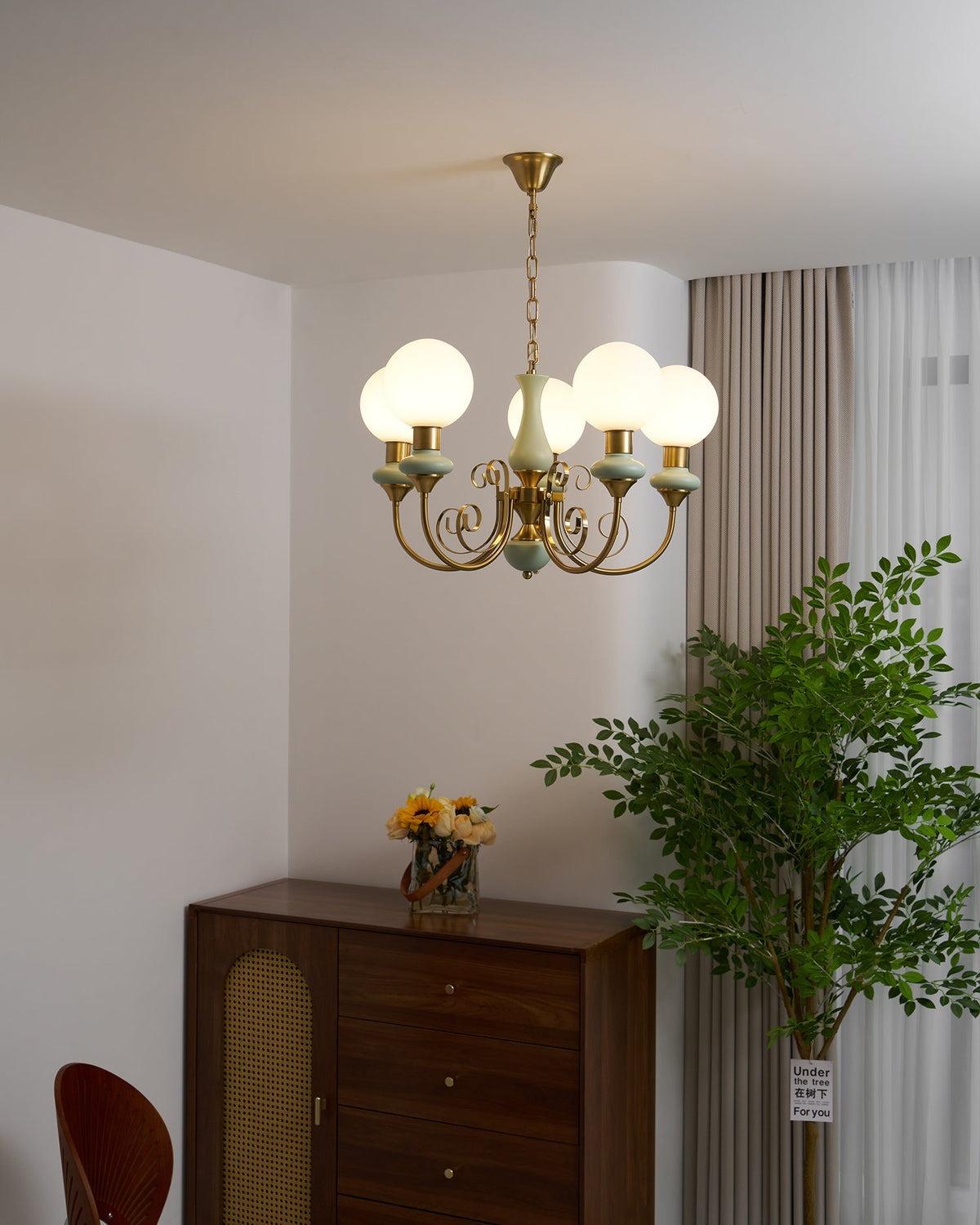 Glazen Kroonluchter met IJzeren Frame Meerlichts Hanglamp Modern Retro Design Sfeerverlichting Eetkamer Woonkamer | Sulvida
