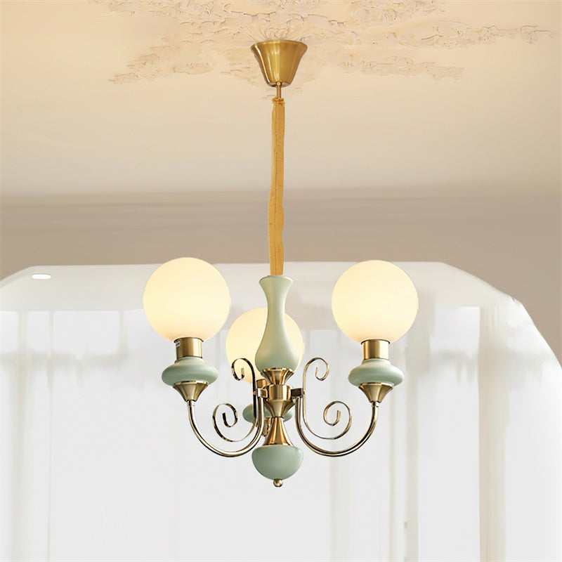 Glazen Kroonluchter met IJzeren Frame Meerlichts Hanglamp Modern Retro Design Sfeerverlichting Eetkamer Woonkamer | Sulvida