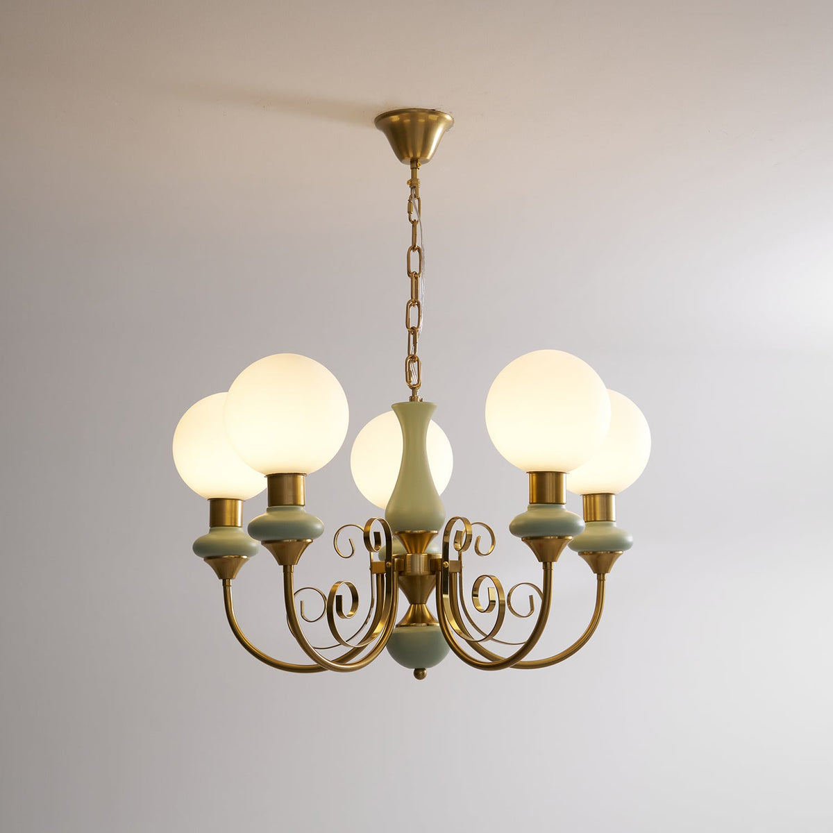 Glazen Kroonluchter met IJzeren Frame Meerlichts Hanglamp Modern Retro Design Sfeerverlichting Eetkamer Woonkamer | Sulvida