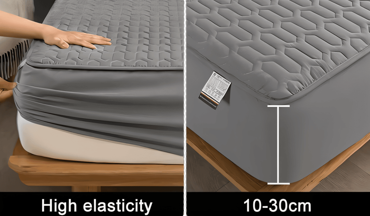 Matrasbeschermer Met Elastiek Waterdicht Polyester Geometrisch Patroon Ademend 90-220 cm Bescherming | Sulvida
