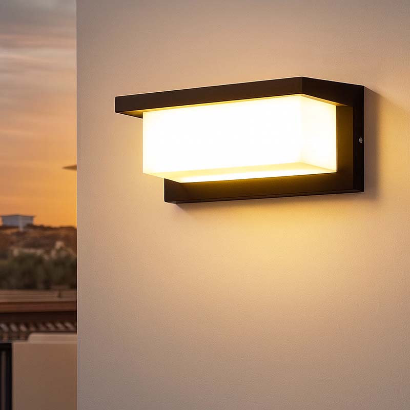 Buitenlamp Bewegingssensor Zwart LED Waterdicht Tuinverlichting Wandmontage Entree Veranda Oprit Gevel | Sulvida