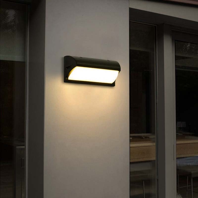 Buitenlamp Bewegingssensor Zwart LED Waterdicht Tuinverlichting Wandmontage Entree Veranda Oprit Gevel | Sulvida