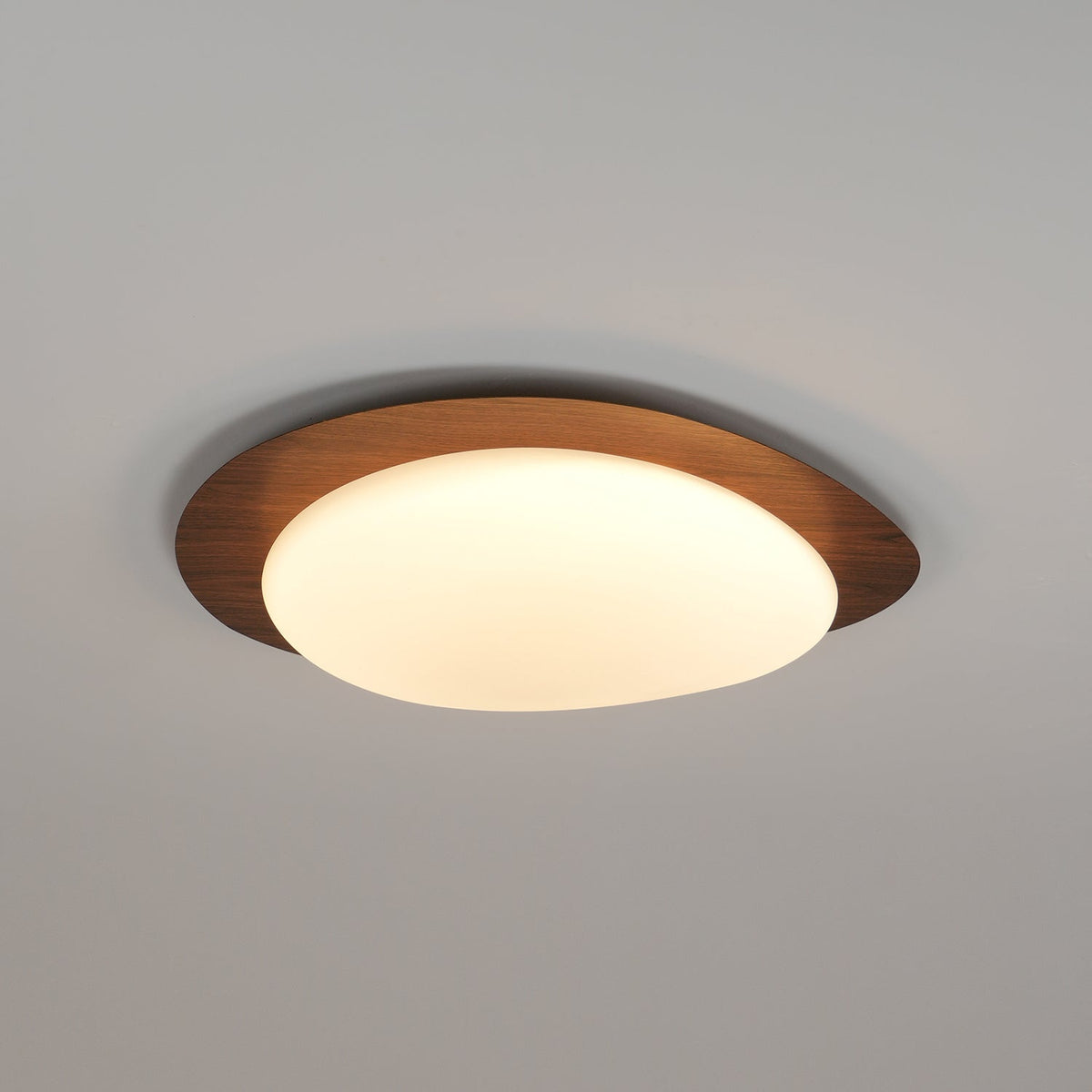 Plafondlamp Organisch Kiezelsteenvorm Houten Textuur Warm LED Licht Woonkamer Eetkamer Modern Design | Sulvida