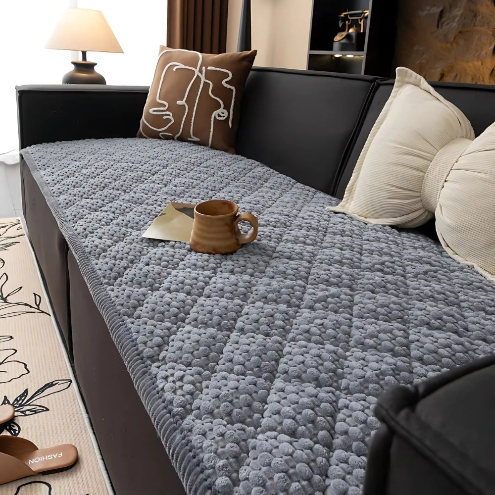 Gewatteerde Bankhoes Microvezel Diervriendelijk Geometrisch Patroon Antislip 70-240 cm voor Bescherming | Sulvida