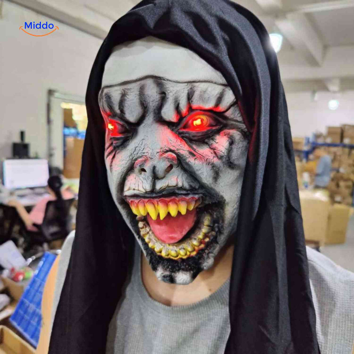 Horrormasker Demon Non Latex Verkleedaccessoire Kostuum Halloween Feest Griezelig Eng Realistisch Masker | Sulvida