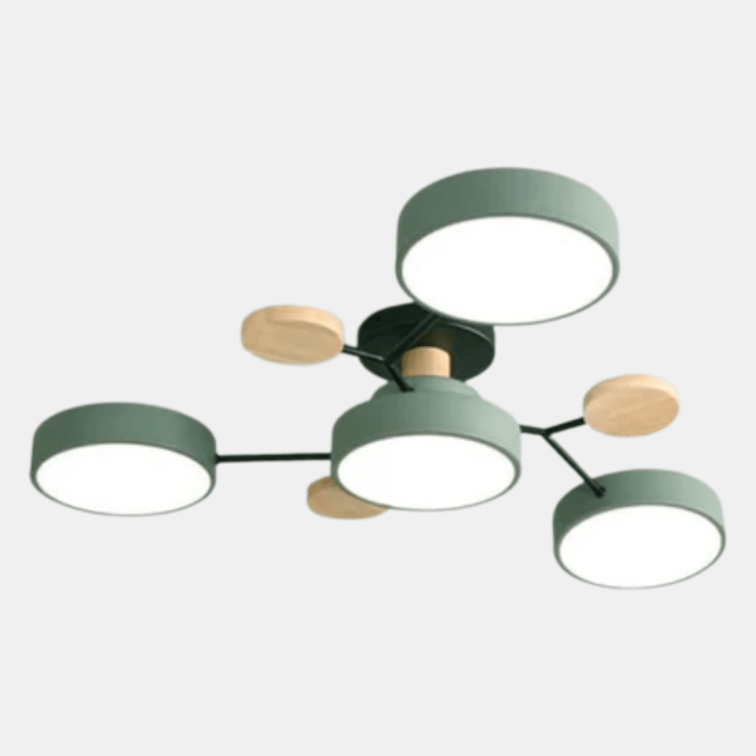 Ronde LED Plafondlamp Modern Hout en Metaal Minimalistische Plafondverlichting voor Woonkamer en Slaapkamer | Sulvida