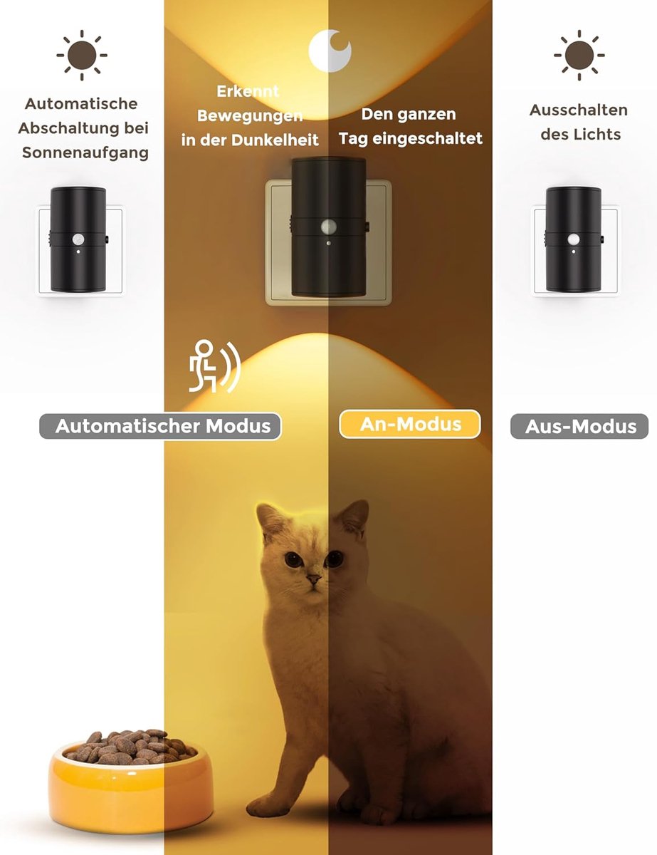 Dimbare LED-Nachtlamp voor in het Stopcontact met Trekschakelaar – Compact Stekkerlampje voor Gang, Slaapkamer en Toilet in Strak Modern Design – Stekkerverlichting Met Warmlicht Sfeerverlichting | Sulvida