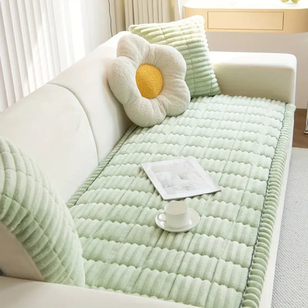 Luxe Bankovertrek met Plooiranden en Microvezel 70x150 70x180 70x210 cm Zacht Huisdiervriendelijk Antislip | Sulvida